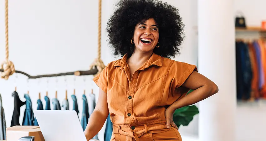 smiling business owner