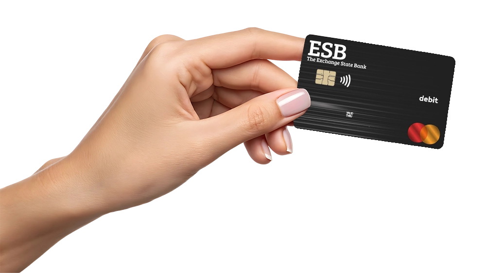 Image of Hand holding EMV-chip credit card